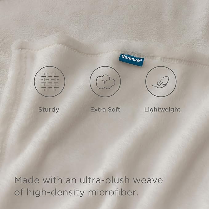 Bedsure GentleSoft Fleece Blanket King Size Linen - 280GSM Soft Lightweight Plush Cozy Blankets for Bed, Sofa, Couch, Travel, Camping