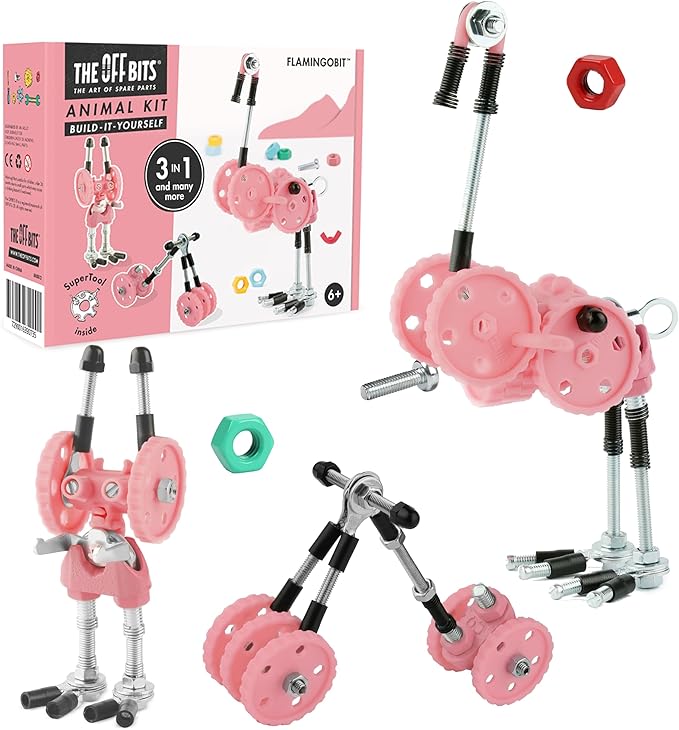 Stem Building Toys, Educational Build Your Own Robot Toy for Kids Age 6 7 8 9+ Year Old Boys and Girls, Animal Stem Toys Engineering Kit, Construction Toys Steam Gift - Flamingo