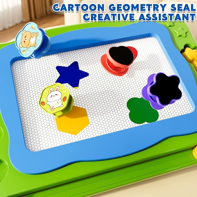 Large Magnetic Drawing Board for Toddlers, Magnetic Doodle Board for Kids, Etch A Sketch Magnet Erasable Writing Pad, Preschool Education Travel Toys for Kids Boys Girls Age 3 4 5 6 7 8 Years Old