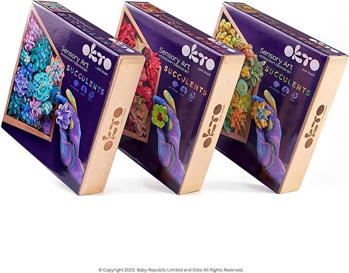 Art Kit Tenderness| Succulents Art Set 3D for Home Wall Decor | Craft Kits for Adults and Teen | Craft Box with Modeling Clay for Succulents | Hobby Kits Succulent DIY Kits