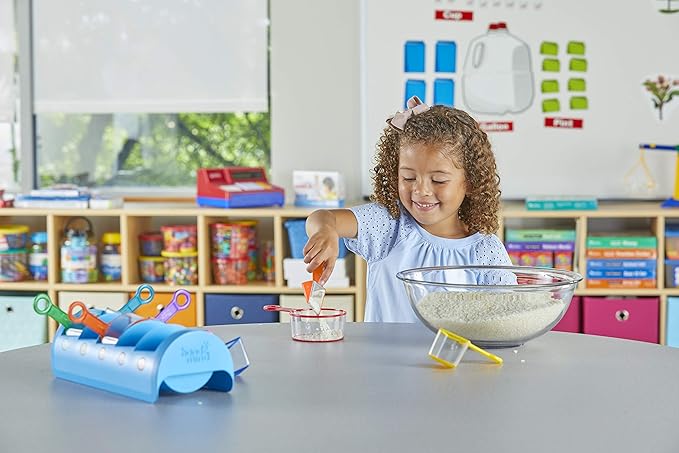 hand2mind Rainbow Fraction Measuring Cups, Fraction Manipulatives, Kids Measuring Cups, Baking Supplies For Kids, Visual Measuring Cups, Unit Fraction, For Kids Kitchen, Montessori Kitchen (Set of 4)