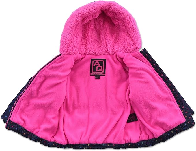 Arctic Quest Little Girls Bib Snow Pants and Ski Jacket Water-Resistant Snowsuit For Kids Winter Jacket For Girls