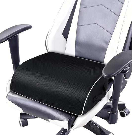 Thick Chair Cushions, Office Booster Seat Cushion to Tailbone Pain Relief, Non Slip Memory Thick Foam Cushion with Carry Handle