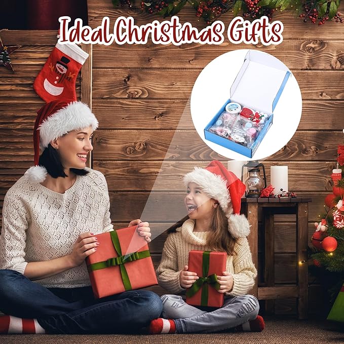 Aneco 10 Pack Christmas Melting Snowman DIY Craft Kit Build Snowman Toys Foam Putty Snowman Making Decorating Kit Xmas Gift for Kids Christmas Stocking Stuffers and Winter Party Supplies