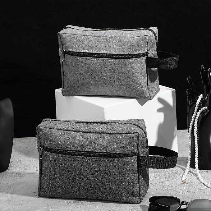 HaiFafafaing 8 Pcs Travel Toiletry Bag for Men, Waterproof Portable Cosmetic Grooming Storage Shaving Bag Pouch, Mens Hanging Toiletry Travel Bags Bulk Groomsmen Gifts for Wedding Day