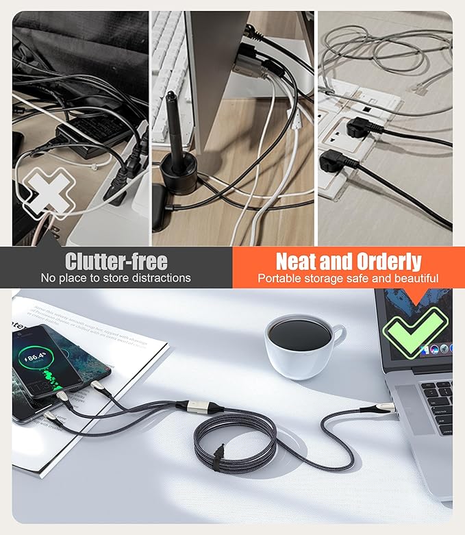 Nearockle Silicone Cable Ties Cord Organizer, 12Pcs 4.5" Reusable Cute Christmas Ties for Bundling Electrical Wire in Home, Office, School, Travel Essentials (Multicolor)