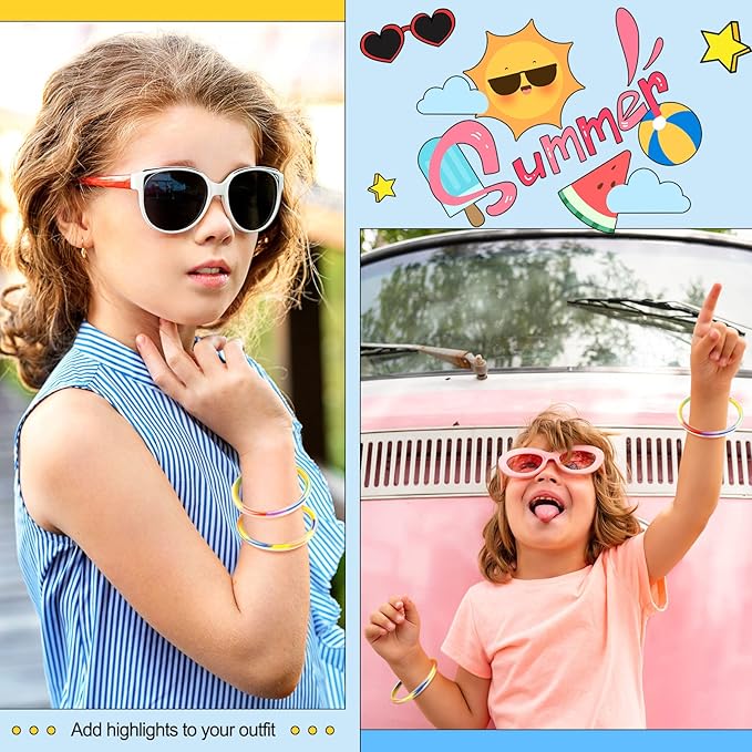 Libima 48 Pcs Sand Art Bracelets Kids, Clear Hollow Plastic Bracelet for Sand with 5 Mini Funnels Plastic Small Funnel for Sand Art Crafts and Party Favors