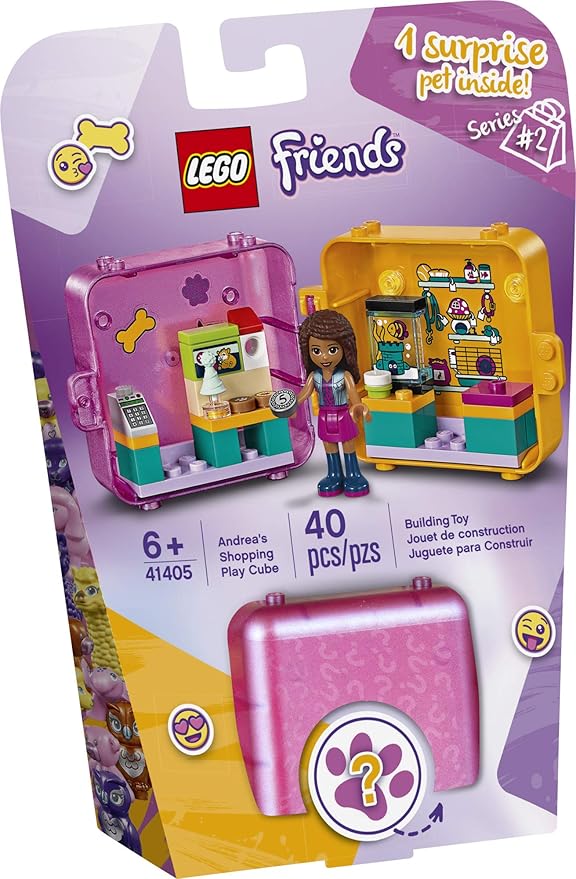 LEGO Friends Andrea’s Shopping Play Cube 41405 Building Kit, Includes a Mini-Doll and Toy Pet, Promotes Creative Play, New 2020 (40 Pieces)