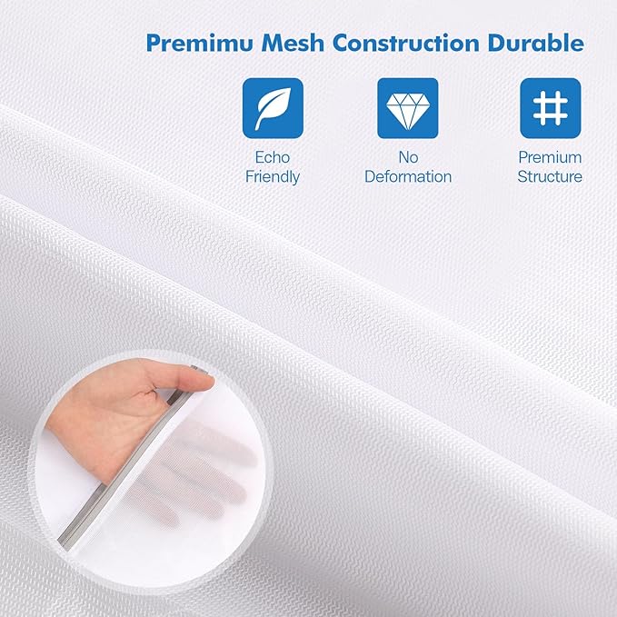 OKAKA 5Pcs Laundry Bags Mesh Wash Bags, Delicate Laundry Bags for Clothes, Hosiery, Underwear, Bed linen - 5 Size