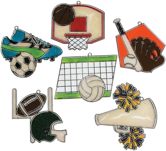 Color Your Own Suncatchers - Crafts for Kids and Fun Home Activities (Sports)
