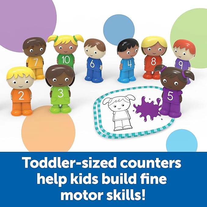 Learning Resources Skill Builders! Toddler 1-10 Counting Kids, Educational Toys for 18 Month Olds, Toddler Activities, Color Teaching Toys, 20 Pieces, Age 18 Months