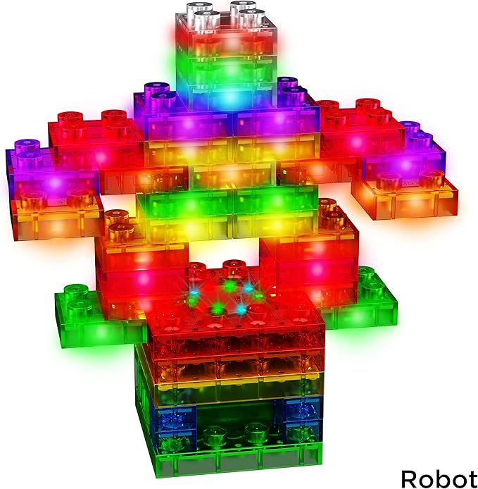 E-Blox Building Blocks STEM Circuit Kit, Build Your Own Sound & Touch Controlled Light Show, LED Lights Fade in & Out, Reacts to Voice & Music, Science, Birthday Gift, Boys, Girls, 5+