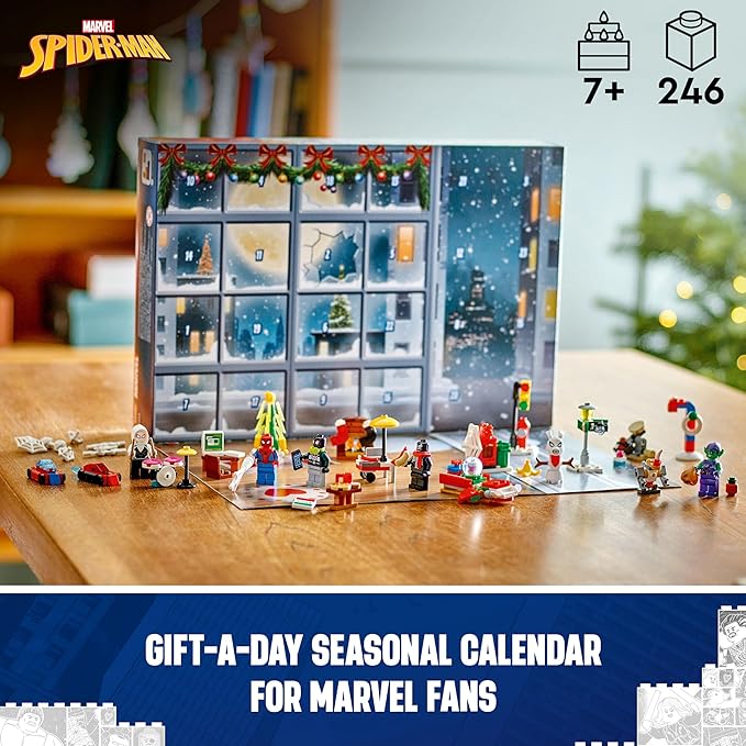 LEGO Marvel Spider-Man 2024 Advent Calendar for Kids - Small Buildable Superhero Models - Funny Christmas Gift for Boys and Girls Age 7+ 76293