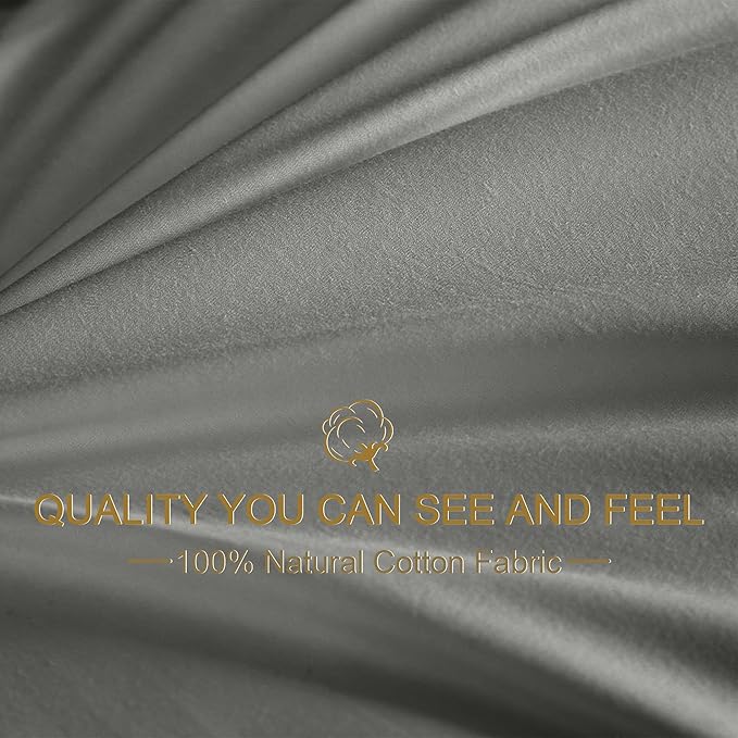 Goose Down Body Pillows for Adults, Large Body Pillow for Side Sleeper, Hugging Feather Body Pillow Insert, Cooling Full Length Long Pillow for Bed with 100% Organic Cotton Shell, (Dark Grey 20"x60")