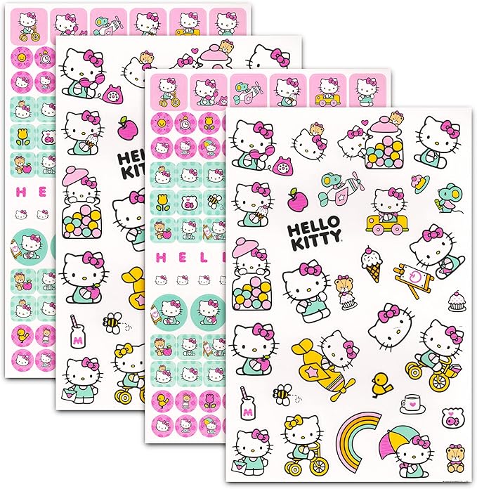 Hello Kitty Stickers Travel Activity Set Bundle with Over 300 Stickers and 12 Activity Pages (Hello Kitty Party Supplies)