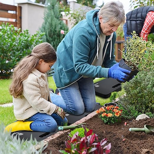WORKPRO Extra Thick Kneeling Pad, 2-Pack, Soft Foam Cushioning for Knee, Large Foam Kneeler Mat for Gardening, Bathing Baby, Workout Supplies, 17.5 x 11 x 1.5 in, Black