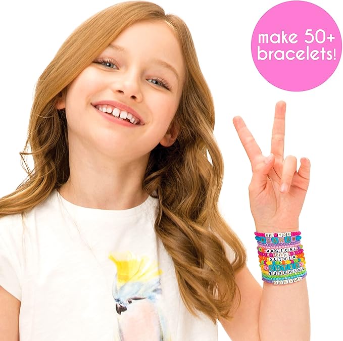 Just My Style DIY Bracelet Making Kit with 2000+ Beads, Storage Case & Instructions
