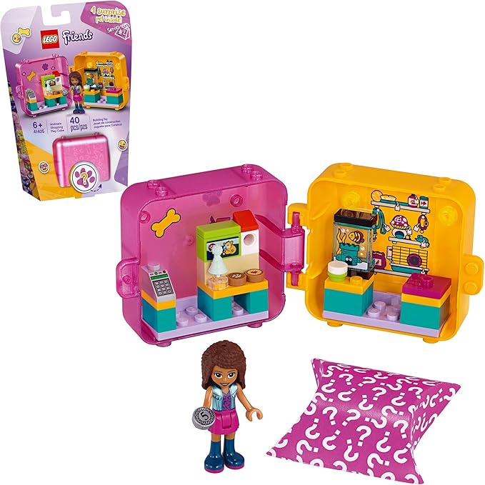 LEGO Friends Andrea’s Shopping Play Cube 41405 Building Kit, Includes a Mini-Doll and Toy Pet, Promotes Creative Play, New 2020 (40 Pieces)