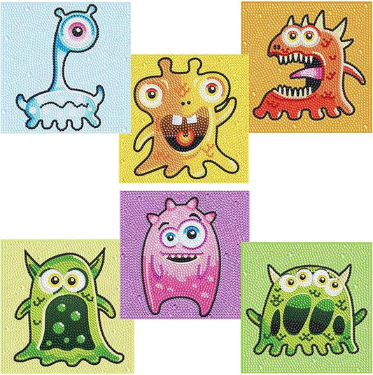 Junrife 5D Diamond Craft Kits Stickers for Kids,Gem Kids' Paint by Number Kits Mosaic Sticker - Best Gifts for Girls Over Ages 6 Easy for Kids Adult Beginners