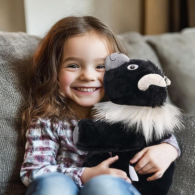 Niuniu Daddy 20" | 3.3 Pound HighIand Cow Weighted Plush Animals, Large Highland Cow Pillowfort Stuffed Lap Animal Toys for Kids Adults, Big Plushy Body Pillow for Gifts Birthday Christmas Holiday