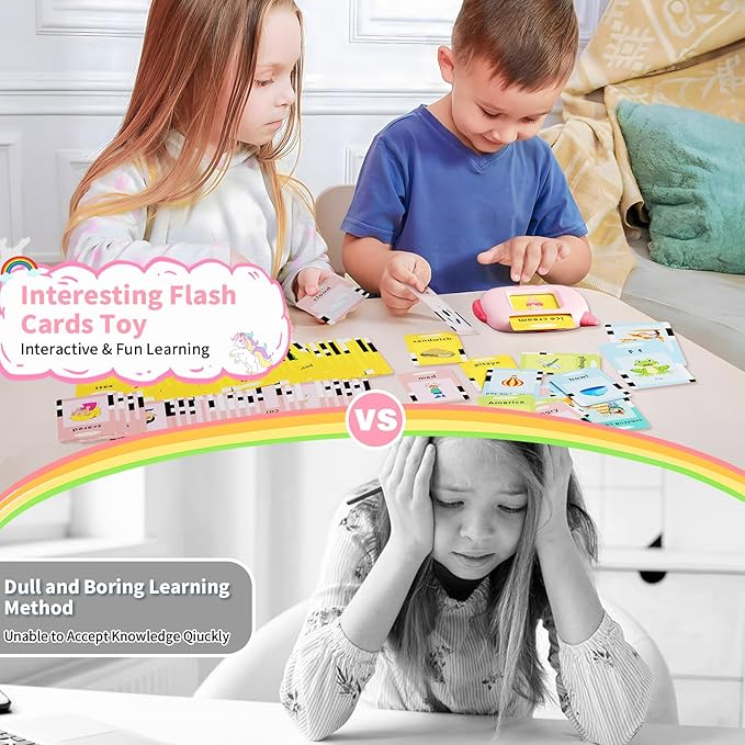 Talking Flash Cards Toddlers Toys: Learning Toys for Kids 2-3, Speech Therapy Pocket Speech Toy for Age 2-6, Autism Educational Montessori Toy with 420 Sight Words