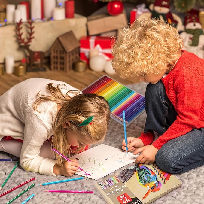 KALOUR 72 Count Colored Pencils for Adult Coloring Books, Soft Core,Ideal for Drawing Blending Shading,Color Pencils Set Gift for Adults Kids Beginners