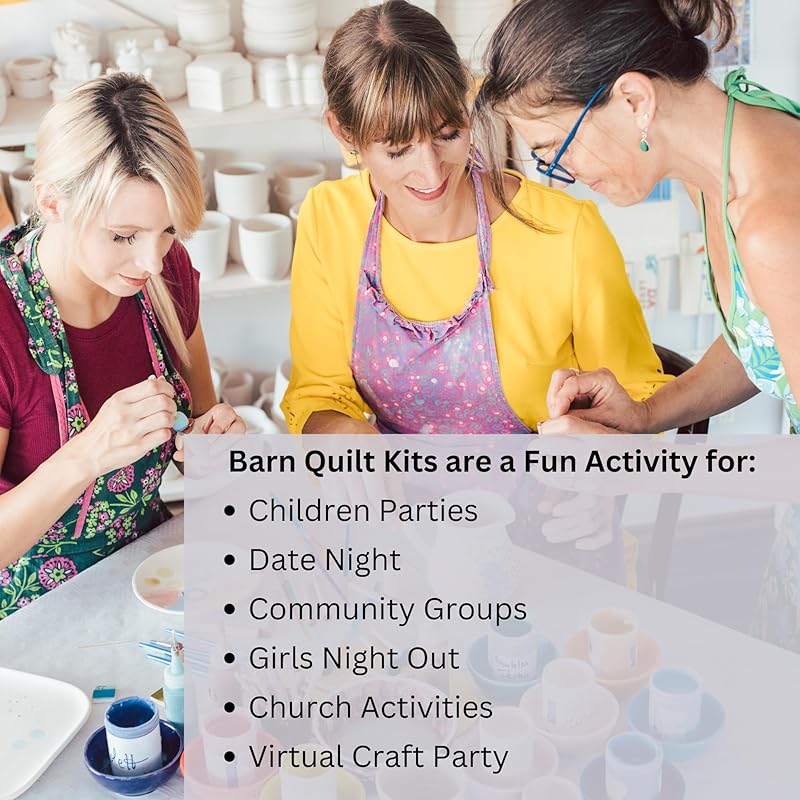 Floral Unfinished Barn Quilt Square Wooden Sign Craft Kits for Painting, Country Decor Canvas Quilts Blocks Paint DIY Kit (12 inches, Diamond Flower) AVTRBoutique