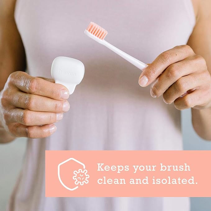 Haven Toothbrush Cover - Fits Electronic and Manual Toothbrushes - Toothbrush Case Holder for Travel - Set of 4 Tooth Brush Protectors (White, Coral, Teal, Charcoal Gray)