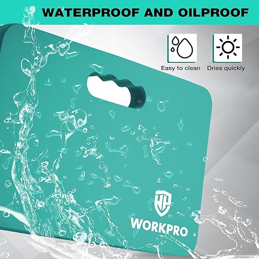 WORKPRO Extra Thick Kneeling Pad, 2-Pack, Soft Foam Cushioning for Knee, Large Foam Kneeler Mat for Gardening, Bathing Baby, Workout Supplies, 17.5 x 11 x 1.5 in, Robin's egg Blue