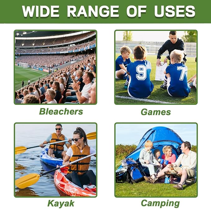 Esme L&H Stadium Seat Cushions, 3D Mesh Fabric Bleacher Cushion, Portable Stadium Seat Cushion for Bleachers