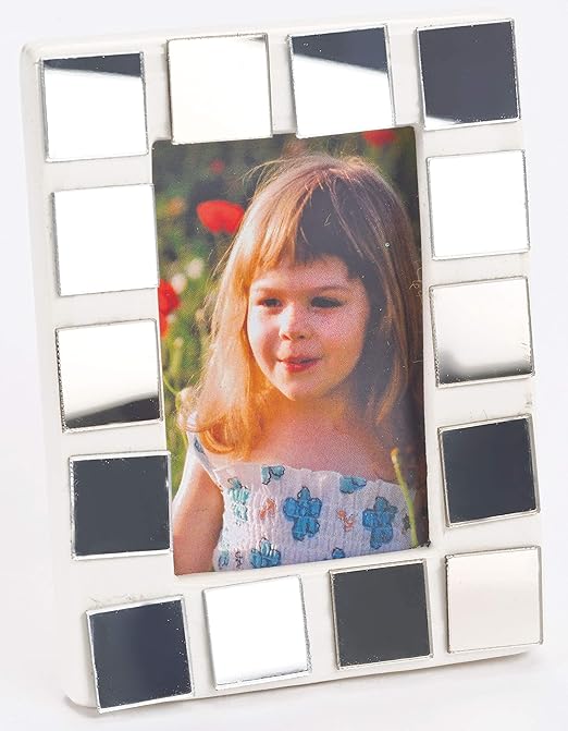 Baker Ross EF548 Self Adhesive Mirror Tiles, Kids Card Making, Mosaic Crafts, Collage (Pack of 100), 1.3cm, Assorted