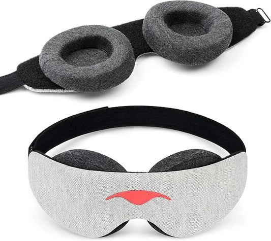 Manta Slim Sleep Mask – Ultra-Light Blackout Eye Mask with Adjustable Eye Cups, Soft Strap for Comfortable Sleep, Minimalist Design for Better Rest