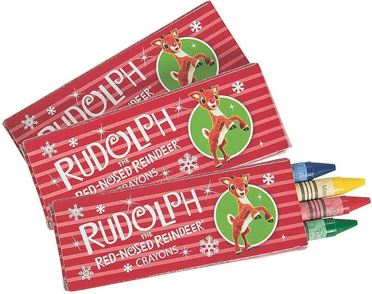 Fun Express 4-Color Rudolph the Red-Nosed Reindeer Crayons - 24 Boxes