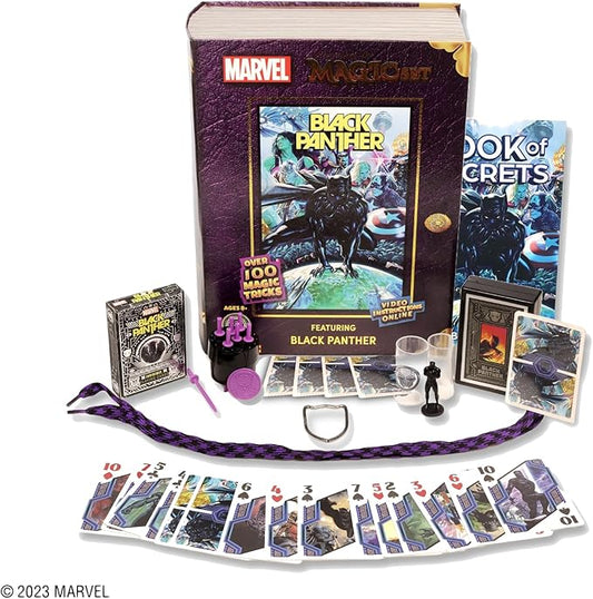 Fantasma Marvel’s Multiverse of Magic Black Panther Magic Kit for Kids and Adults | Magic Set Packaged Inside an Oversized Comic Book Art Storage Box | Magic Show with Over 100 Magic Tricks