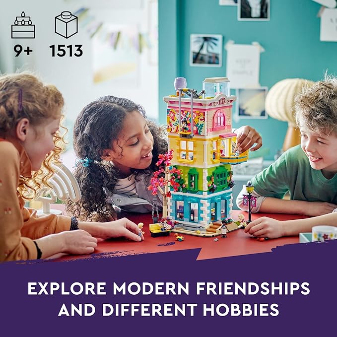 LEGO Friends Heartlake City Community Center 41748 Building Toy Set; Creative Challenge for Ages 9+, Includes 6 Mini-Dolls, a Pet Dog and Lots of Accessories, a Fun Gift for Kids who Love Role Play