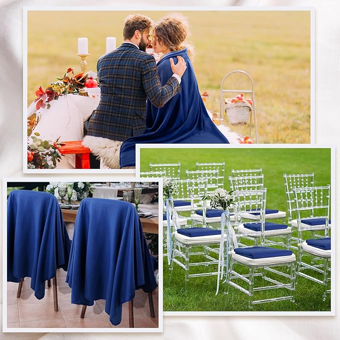 Buryeah 10 Pcs Fleece Blanket Bulk Soft Warm Fleece Blankets Cozy Lightweight Throw Blankets Plush Pet Throw Blanket for Home Bed Sofa Office Wedding Gifts Travel(50" X 60",Blue)