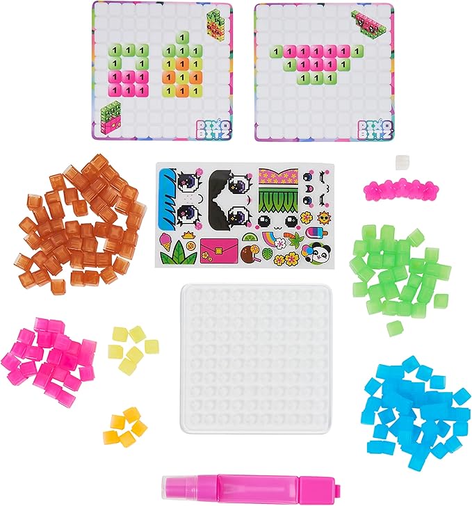 Clear Pack with 156 Exclusive Water Fuse Beads, Decos and Accessories, Makes 3D and 2D Creations with No Heat, Arts and Crafts Kids Toys