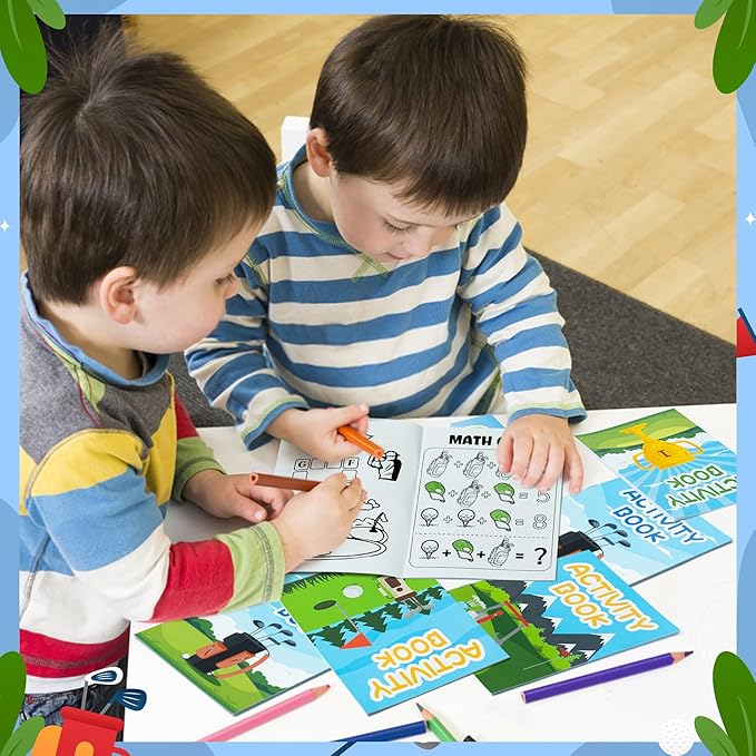 Golf Activity Books for Kids - Sports Golf Theme Mini Games Coloring Book Set Bulk Mazes Word Search Word Scramble Games DIY Booklet for Birthday Party Goodie Bags Stuffers Classroom Favors Supplies