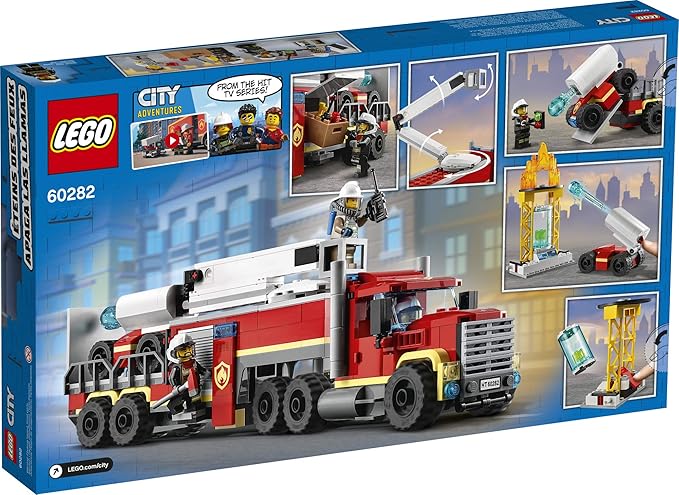 LEGO City Fire Command Unit 60282 Building Kit; Fun Firefighter Toy Building Set for Kids, New 2021 (380 Pieces)