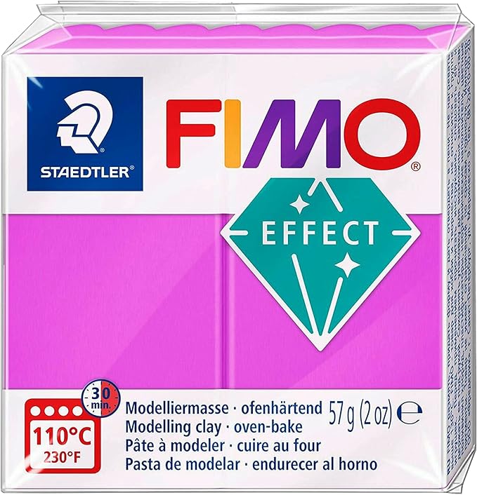 FIMO Staedtler Soft Polymer Oven Modelling Clay - Neon Effect - Set of 6