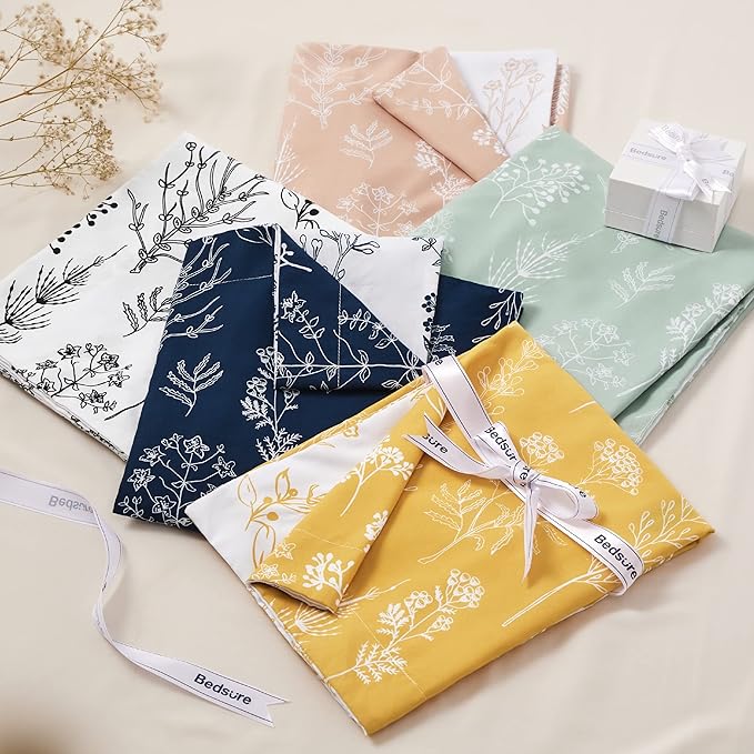 Bedsure King Comforter Set - Yellow Bed Set, 3 Pieces Cute Floral Bedding, 1 Soft Reversible Botanical Flowers Comforter and 2 Pillow Shams