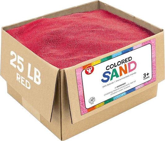 Hygloss Products Sand Colorful Craft Art-Variety of Uses-Environmentally Friendly and Safe for Kids, Red