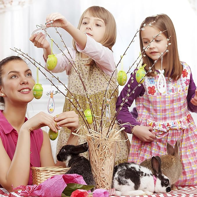 3 Otters 12PCS Egg Play Food Set for Kids Kitchen, Wooden Egg Toys Pretend Separable Egg with Yolk Painting Eggs for Kids Early Development Learning Birthday