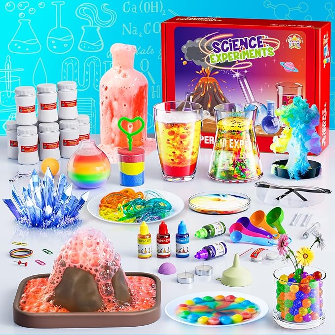 70+ Lab Experiments Science Kits for Kids - STEM Projects Educational Scientific Toys for Kids 4 5 6 7 8 9 10 12 Years Old, Christmas Birthday Gifts for Boys and Girls, Chemistry Set
