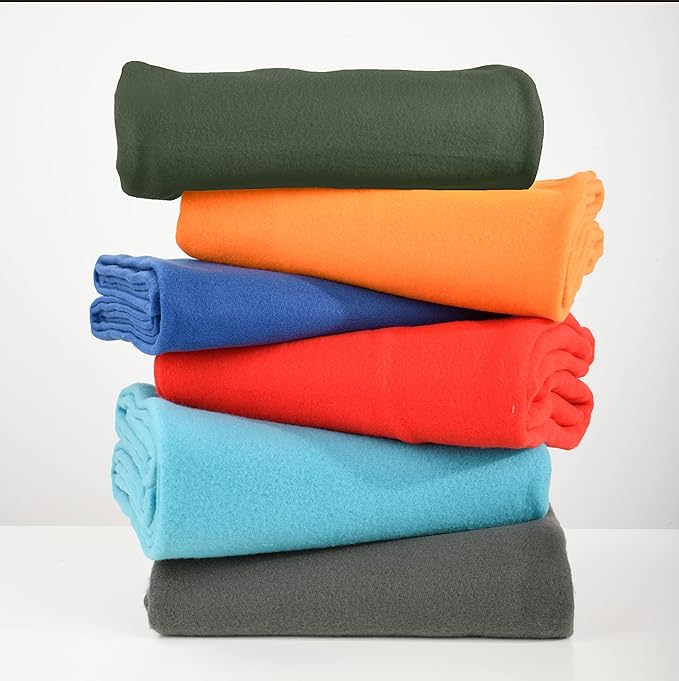 Special SG Glory Fleece Throw Blankets Bulk Fleece Blankets Solid Wholesale Lightweight Warm Soft for Pet Bed Sofa Couch Office Wedding Gifts Travel Seasons (Assorted #8,Pack of 6-50x60 Inches)