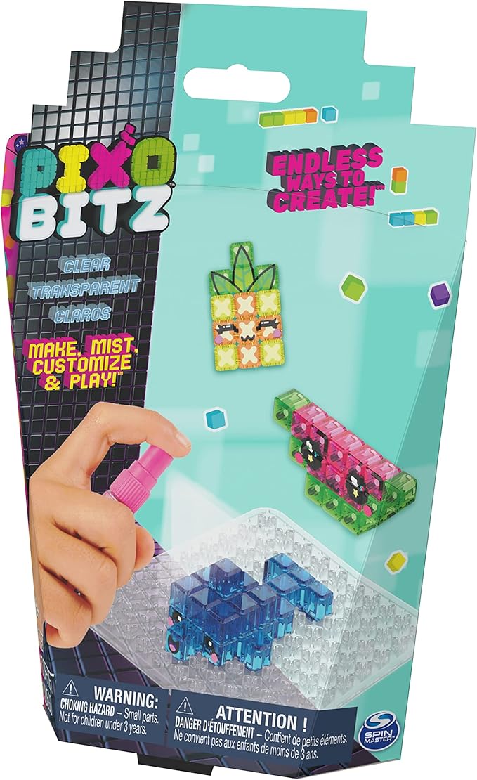 Clear Pack with 156 Exclusive Water Fuse Beads, Decos and Accessories, Makes 3D and 2D Creations with No Heat, Arts and Crafts Kids Toys