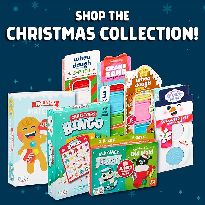 Chuckle & Roar - Dream Sand Holiday Snowman - Holiday Stocking Stuffer - Tactile Arts and Crafts Fun - Sensory Learning for preschoolers, Toddlers - Family Fun - Stocking Stuffer Gift