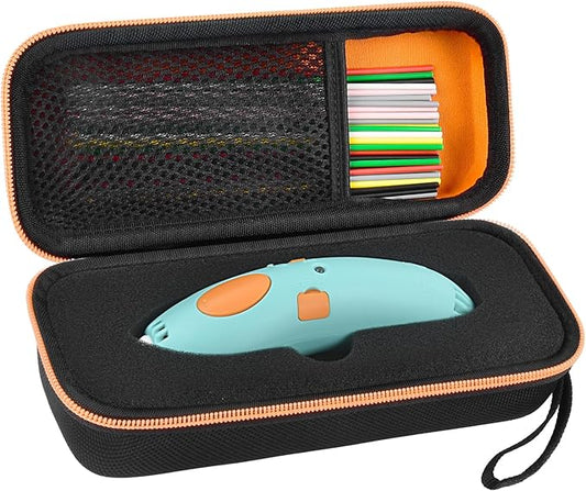 GWCASE Case Compatible with 3Doodler Start+ Essentials for 3D Pen Set for Kids, Storage Organizer Carrying Holder Fit for Printing Pens, Plastic Refill Blister, Micro-USB Charger (Box Only)-Black