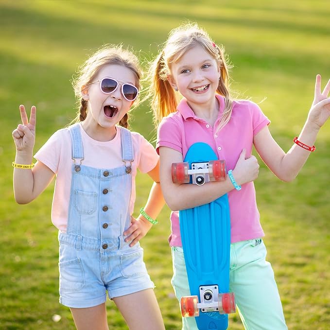 Lesnala 48 PCS Video Game Rubber Bracelet Gamer Silicone Wristband for Theme Party Supplies Decorations Kids Teenagers and Adults Birthday Present 6 Styles