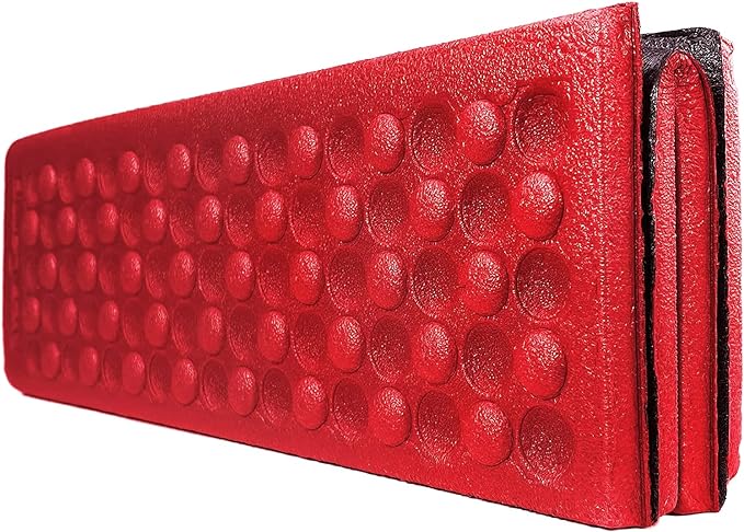 AceCamp 3940 Portable Lightweight Mini Waterproof Folding Mat, Foam Sitting Pad for Outdoor Activities, Foldable Kneeling and Seat Cushion for Comfort, Red